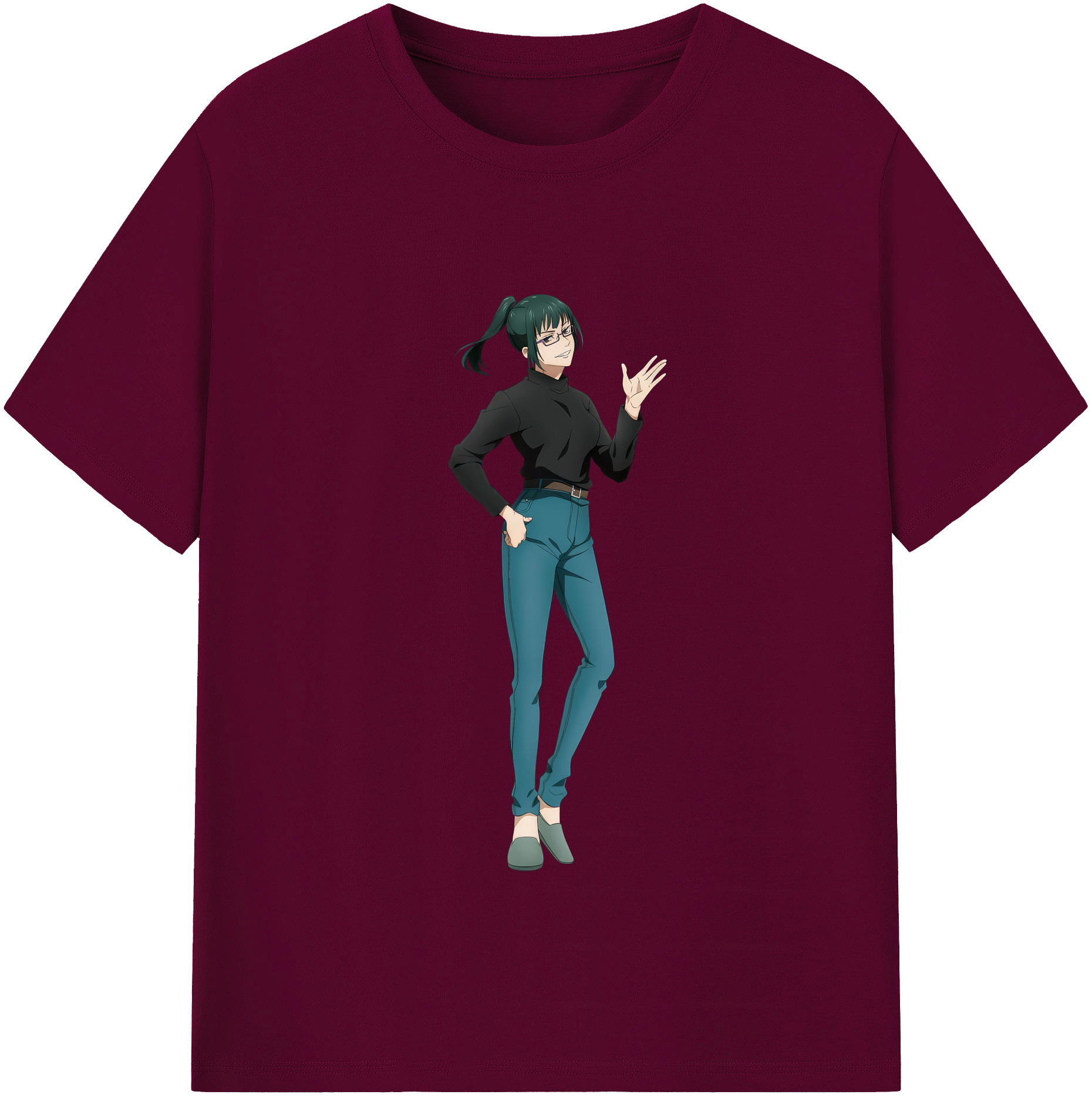 （画像用） 呪術廻戦 Jujutsu Kaisen レディースカジュアルプリントTシャツ（綿100％）